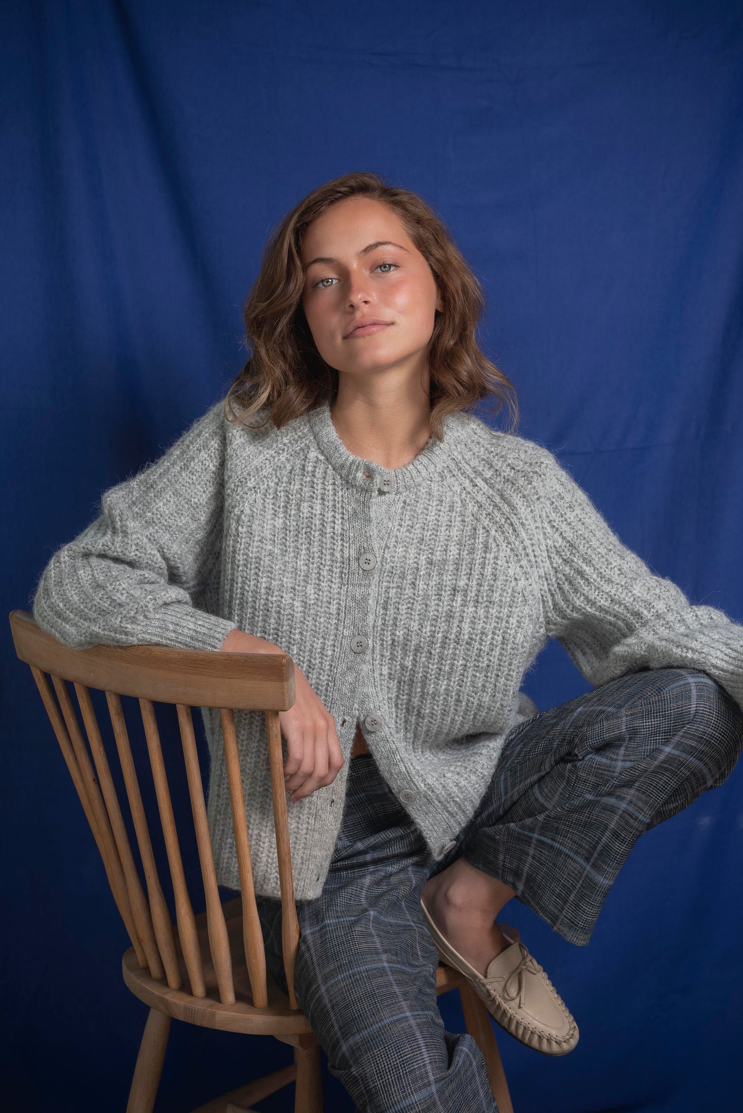 Cardigan Gris plata