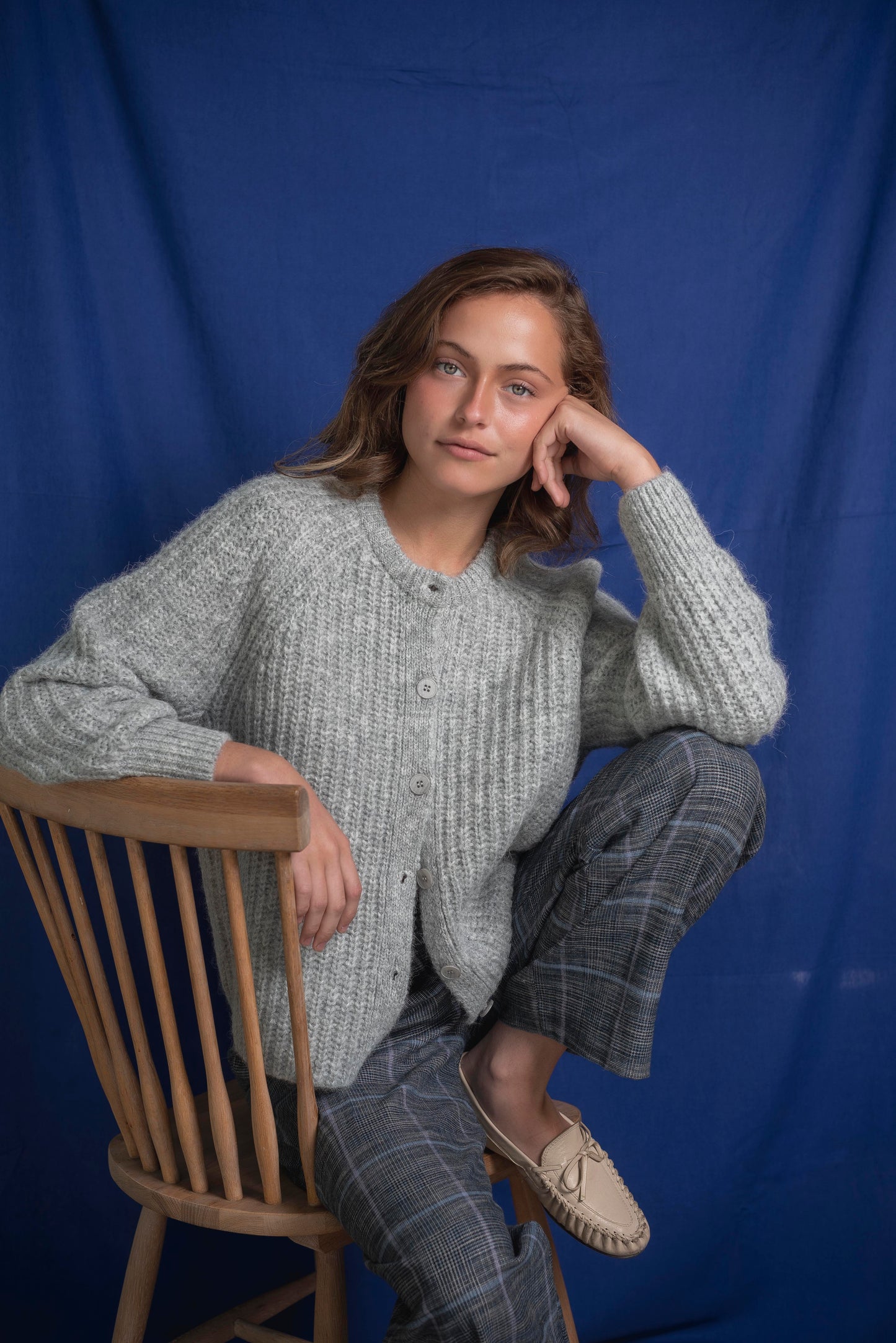 Cardigan Gris plata