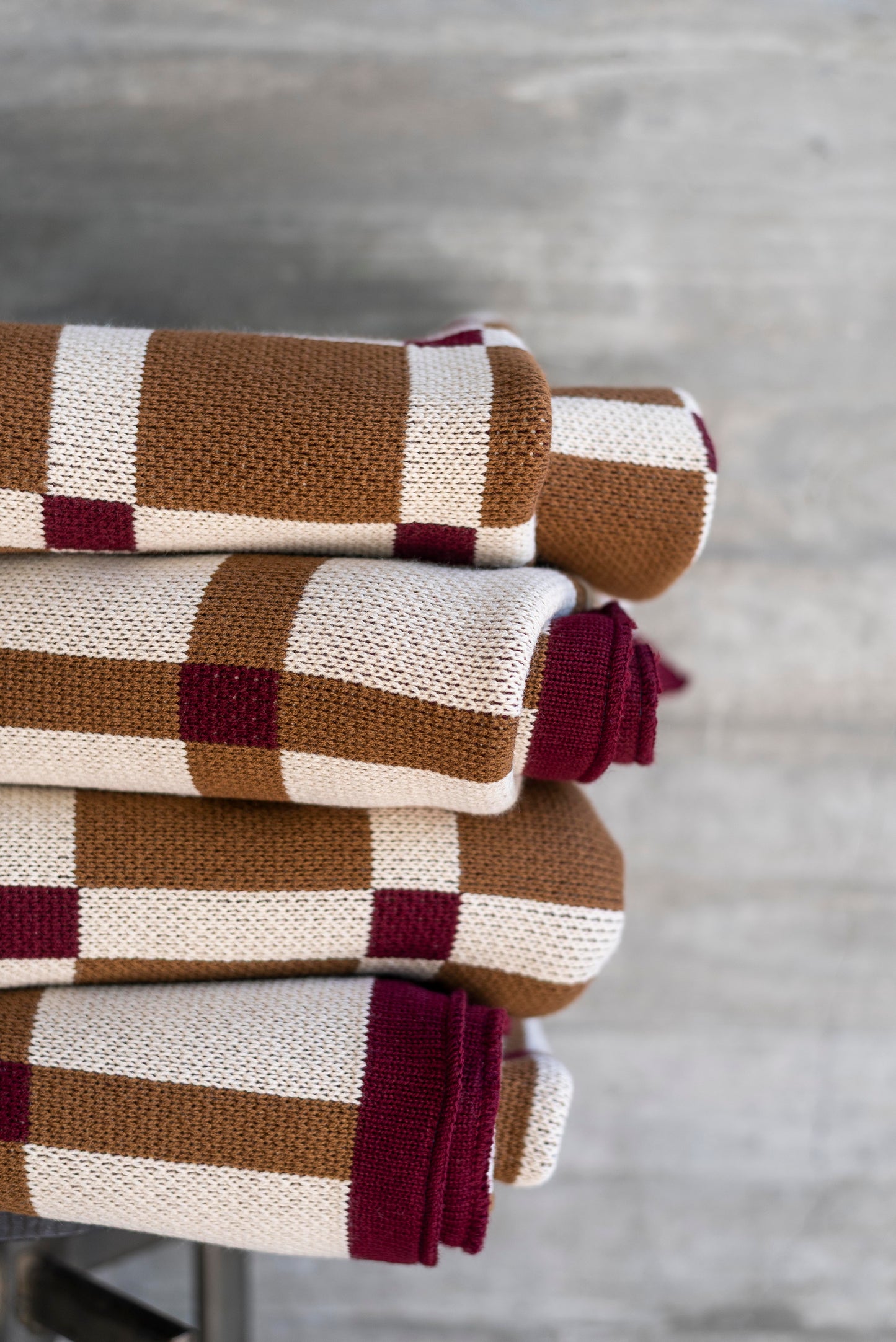 Manta Cuadrillé Arena y camel