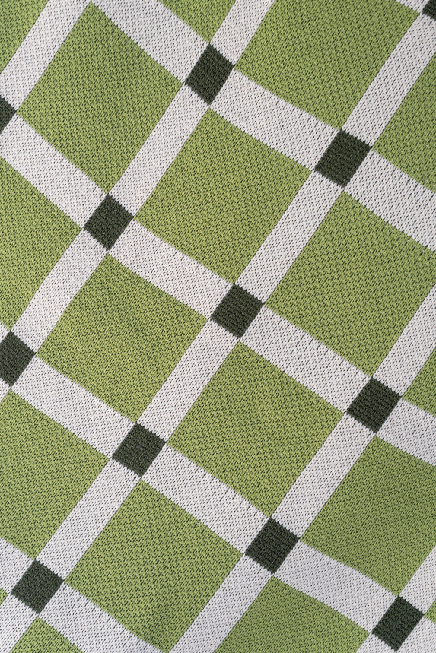 Manta Cuadrillé Verde pistacho