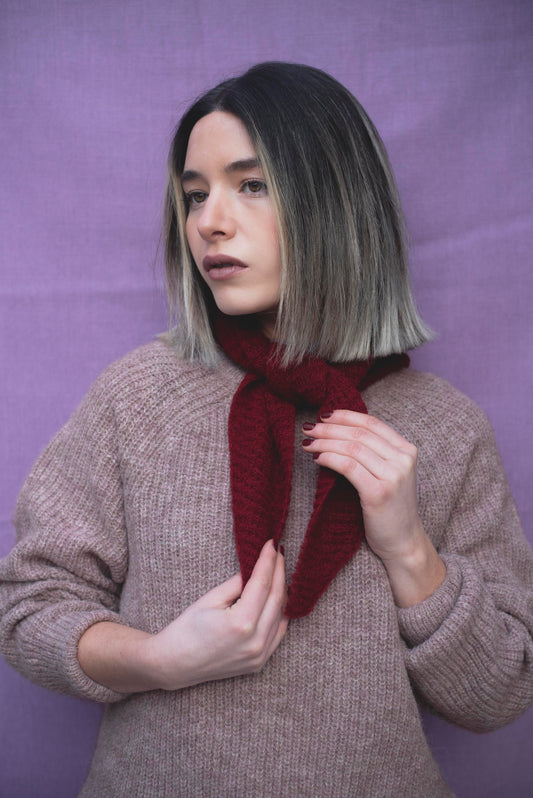 Bandana alpaca Burdeo