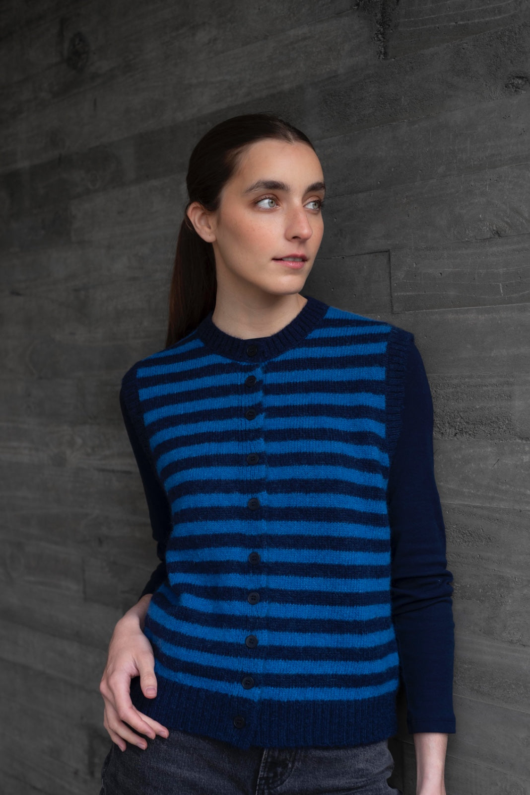 Vest sin mangas Azul