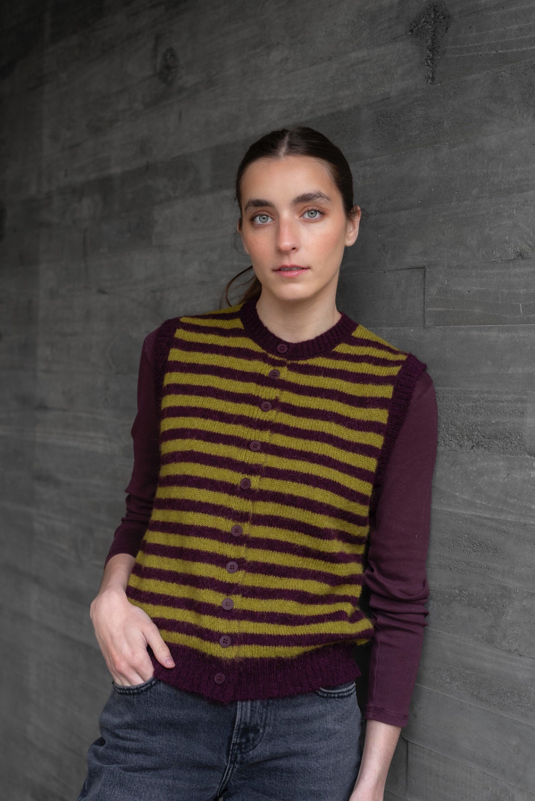 Vest sin mangas Pistacho