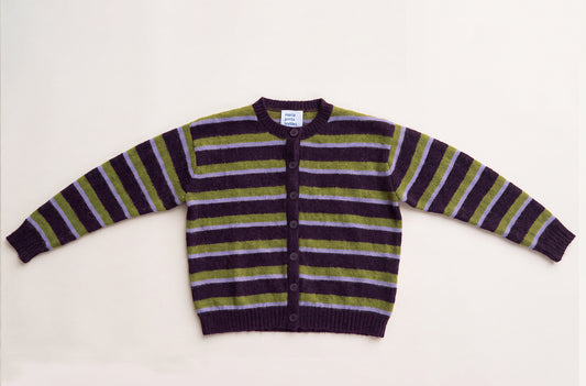 Cardigan rayas Ciruela