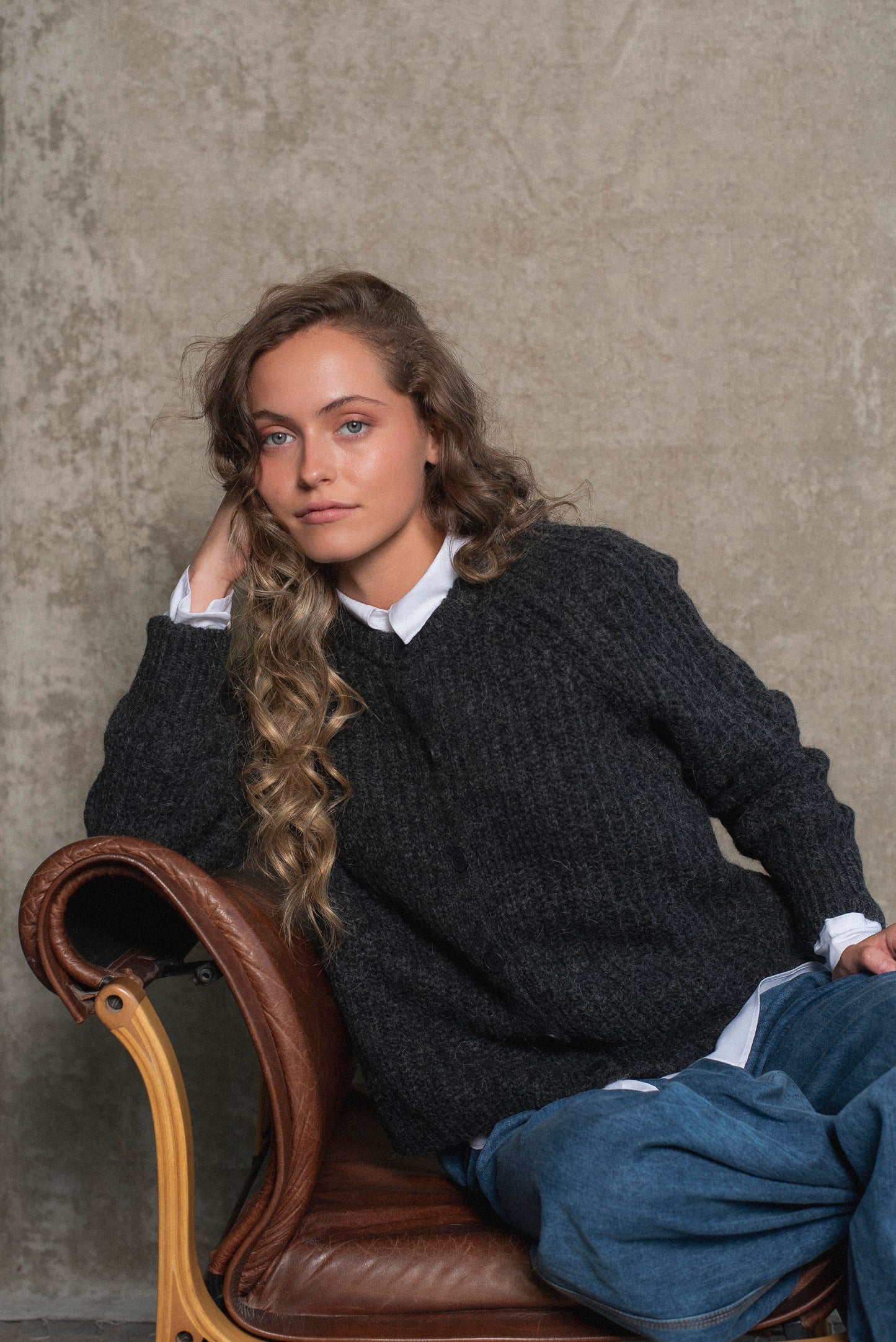 Cardigan Gris grafito