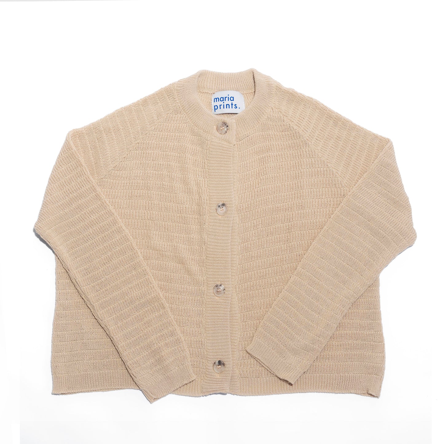 Cardigan algodón arena